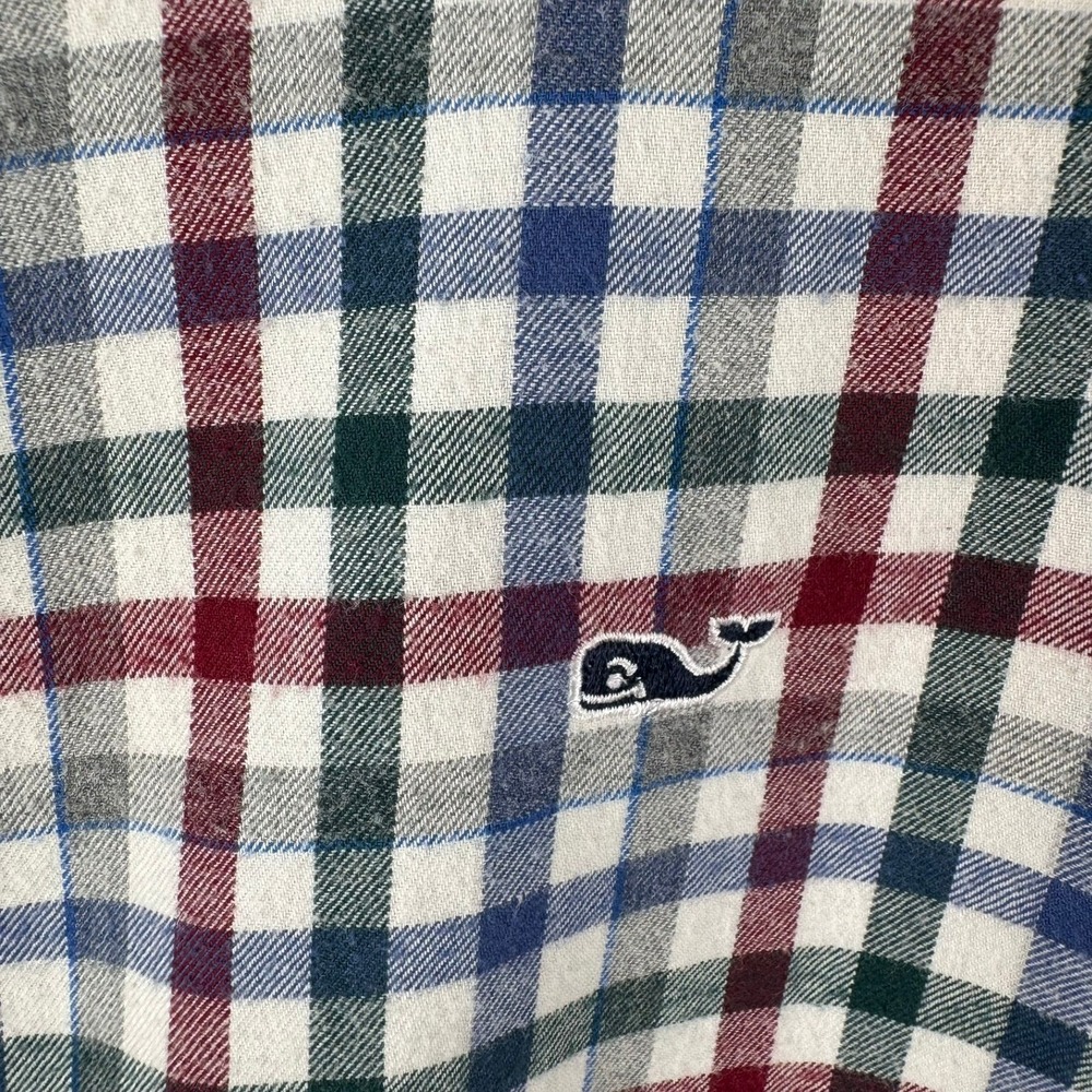 Vineyard Vines Mens XL Slim Fit Whale Shirt Plaid Cotton Button Down Multicolor - Picture 5 of 9